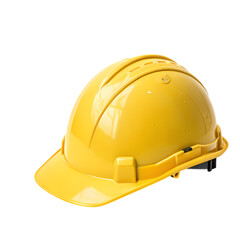 Fototapeta premium Yellow Hard Hat on White Background