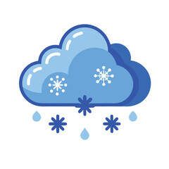 Winter Cloud Icon Vector Illustration