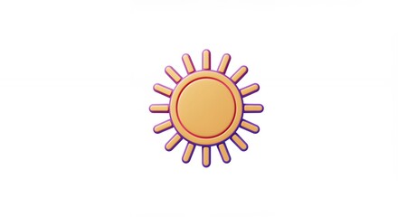 Fototapeta premium Simple stylized sun graphic
