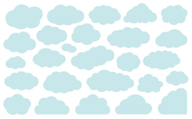 グリーンの雲のもくもくフレームセット