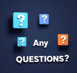 "Any Questions?" with 3D Question Mark Cubes

