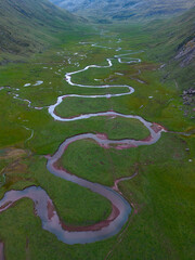 Landscape in the Aguas Tuertas Valley in the Western Valleys Natural Park. La Jacetania region. Huesca. Aragon. Spain. Europe.