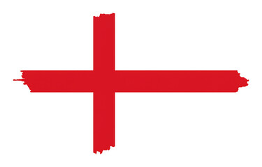 黒背景に鮮やか紅色の十字架 大胆な構図