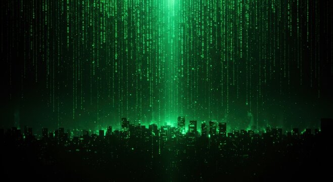 Vibrant green light show illuminates enthusiastic crowd at a lively performance event