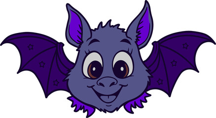 Obraz premium Cute bat on a transparent background