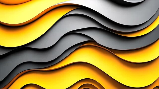 Dynamic yellow and grey wave animation for modern graphic design projects background
