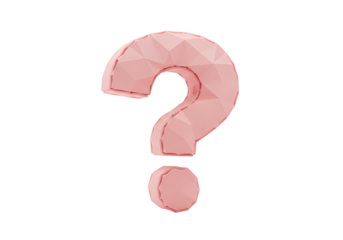 Pink Watercolor Question Mark Enigma in Soft Hues