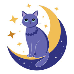 Cute cartoon kitten illustration with a heart, perfect for funny pet valentine art