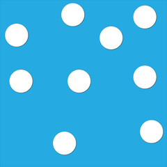 Modern abstract design with a blue background and scattered white circles.

