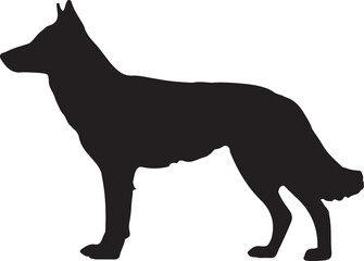 black silhouette of a dog