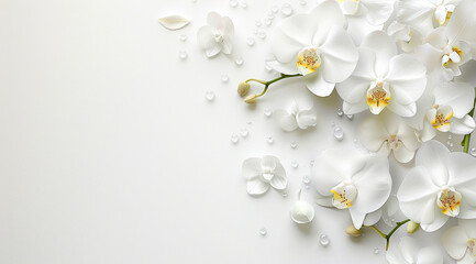 white flowers on white background