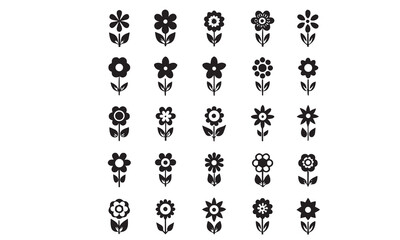 flower illustrations, which include hand-drawn floral designs, botanical silhouettes, and smiley-faced cartoon flowers