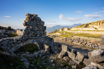 Tlos was an ancient Lycian city near the modern town of Seydikemer in the Mugla Province of southern Turkey, some 4 kilometres northwest of Saklikent Gorge. Tlos ancient city and amphitheatre Fethiye