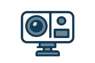 Action camera icon isolated on transparent background