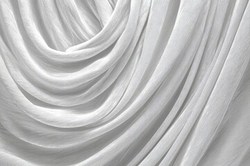 Obraz premium Elegant White Fabric Drape Texture