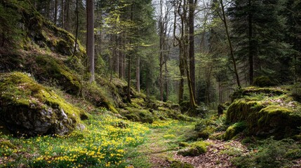 Obraz premium spring in a forest