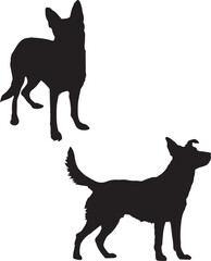 silhouettes of dogs, dog silhouette vector, animal, silhouette, vector, dog, horse, illustration, cat, mammal, pet, animals, nature, farm, black, art, cartoon, icon, wild, running, deer, design, silho