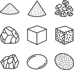 Black and White Pile of Sand with Dotted Texture Simple Design.