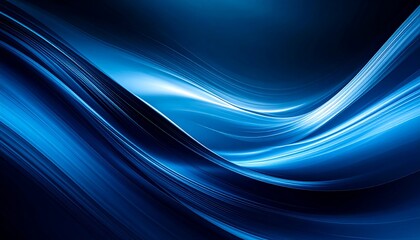 Obraz premium Abstract flowing blue waves (7)