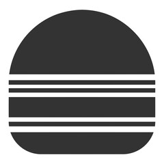 black silhouette burger icon