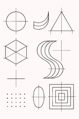 A conceptual vector illustration of a house blueprint diagram with lines and arrow symbols