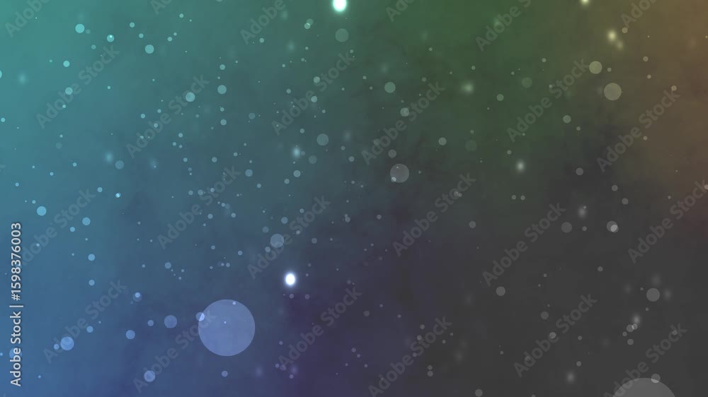 Poster lights and particles modern loopable background.gold glitter dust bokeh background loop.