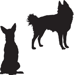 silhouettes of dogs, dog silhouette vector, animal, silhouette, vector, dog, horse, illustration, cat, mammal, pet, animals, nature, farm, black, art, cartoon, icon, wild, running, deer, design, silho