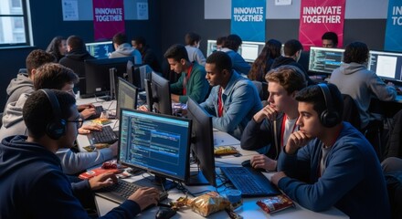 Students Collaboratively Working on Computer Programming Projects in a Modern Classroom