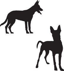 silhouettes of dogs, dog silhouette vector, animal, silhouette, vector, dog, horse, illustration, cat, mammal, pet, animals, nature, farm, black, art, cartoon, icon, wild, running, deer, design, silho