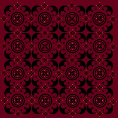 Vector geometric pattern, illustration geometric classic Ancient Roman ornament, on a burgundy background