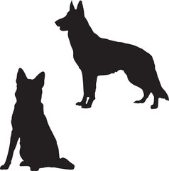 silhouettes of dogs, dog silhouette vector, animal, silhouette, vector, dog, horse, illustration, cat, mammal, pet, animals, nature, farm, black, art, cartoon, icon, wild, running, deer, design, silho