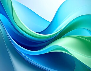 Obraz premium Abstract flowing waves in teal and turquoise