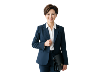 Confident Businesswoman Professional Portrait of a Successful Asian Woman in a Business Suit