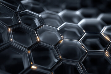 A Pattern of spike mirror Soap Bubble hexagon dark texture 