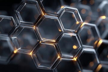 A Pattern of spike mirror Soap Bubble hexagon dark texture 