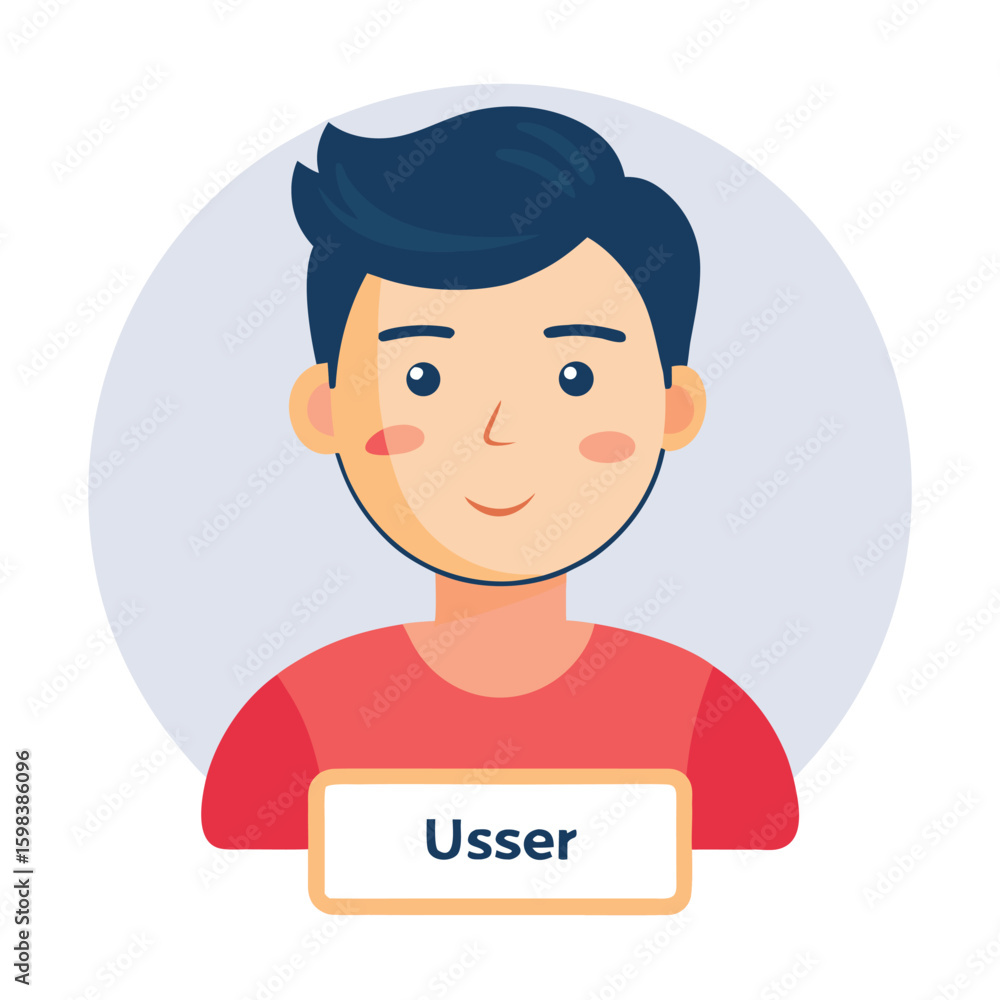 Poster user with a speech bubble message icon representing communication and feedback isolated on white bac