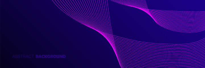 Abstract flowing wave geometric element vector banner template. eps10