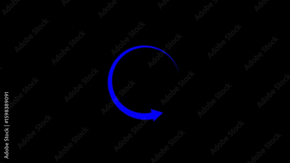 Poster abstract beautiful circle frame loading icon with black background .