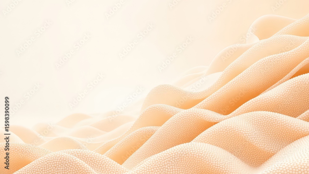 Poster undulating waves of textured fabric in a soft pastel hue create a visually appealing and calming abs