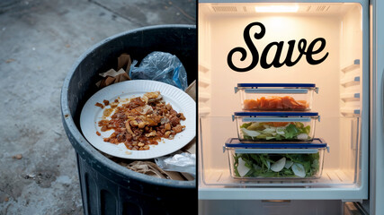Food waste versus food preservation in a refrigerator