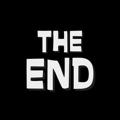Vector text illustration for The End.