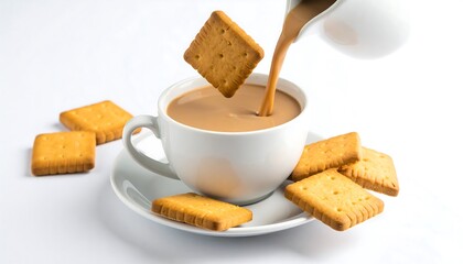 Creamy tea with biscuits (1)