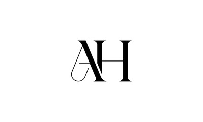 AH initial letters, monogram logo