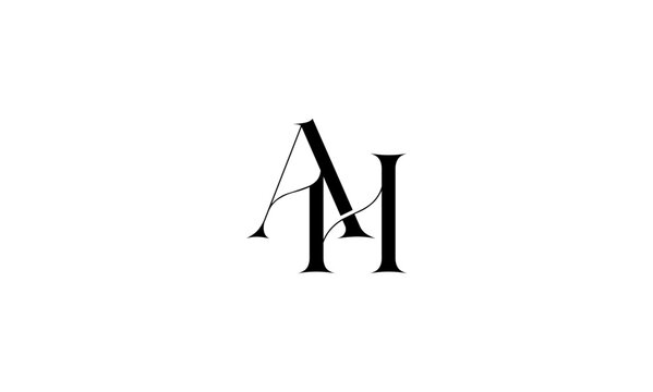 AH initial letters, monogram logo