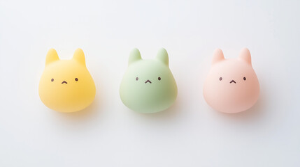 Close-up of translucent texture with abstract forms and playful motion concept