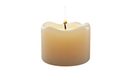 A single lit candle against a stark black background