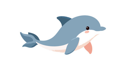 Obraz premium dolphin vector flat minimalistic isolated vector style illustration