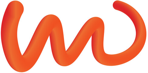 3D Blue Gradient Spiral: Modern Abstract Fluid Design & Neon Wave Element