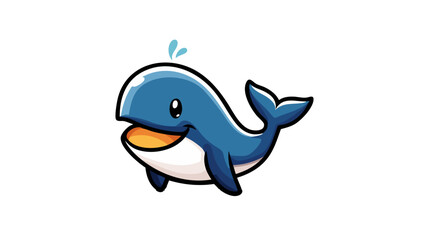 Fototapeta premium dolphin vector flat minimalistic isolated vector style illustration