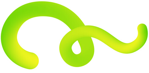 3D Blue Gradient Spiral: Modern Abstract Fluid Design & Neon Wave Element